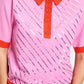 TOP - Polo Sequins Cheering Pink