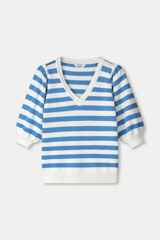 PULLOVER - Striped Smashing Blue