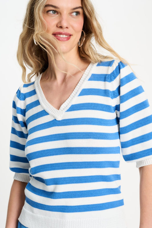 PULLOVER - Striped Smashing Blue