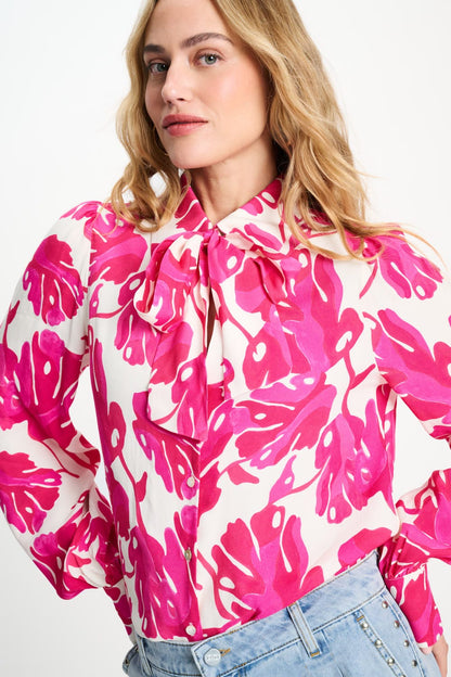 BLUSE - Urban Flora White