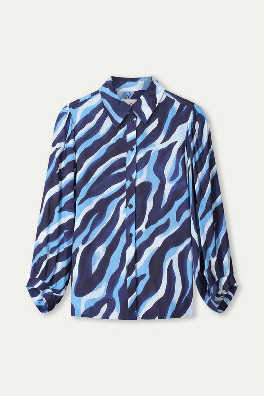 BLUSE - Animal Blue
