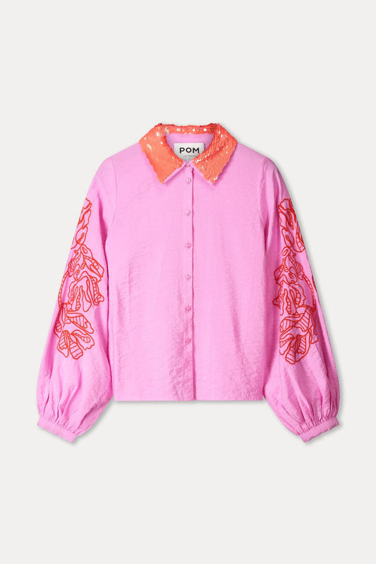 BLUSE - Cheering Pink Sequins