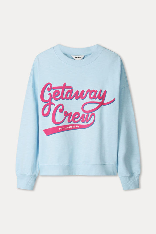 SWEATER - Getaway Crew Blue Mist