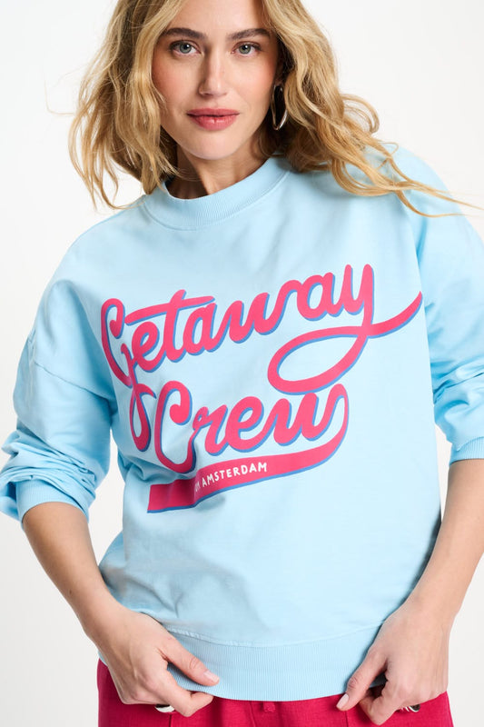 SWEATER - Getaway Crew Blue Mist