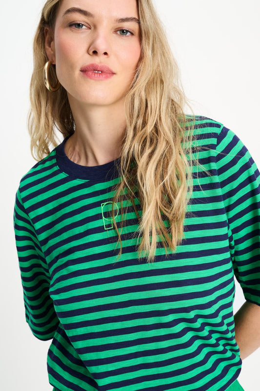 TSHIRT - Stripe Green Blue