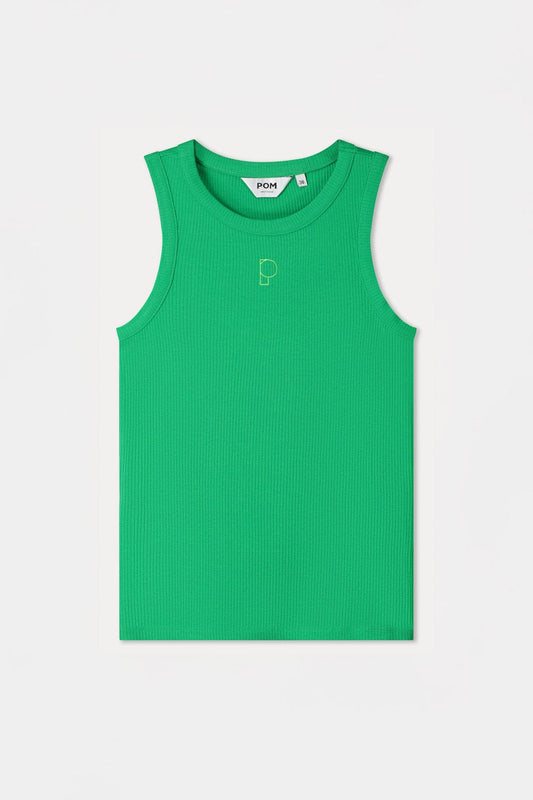 TANKTOP - Rib Palm Green