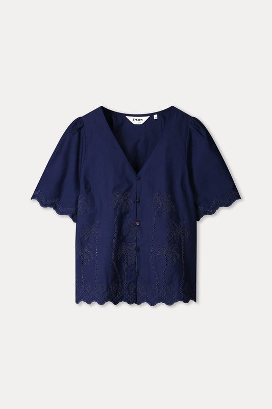 BLUSE - Broderie Anglaise Night Blue