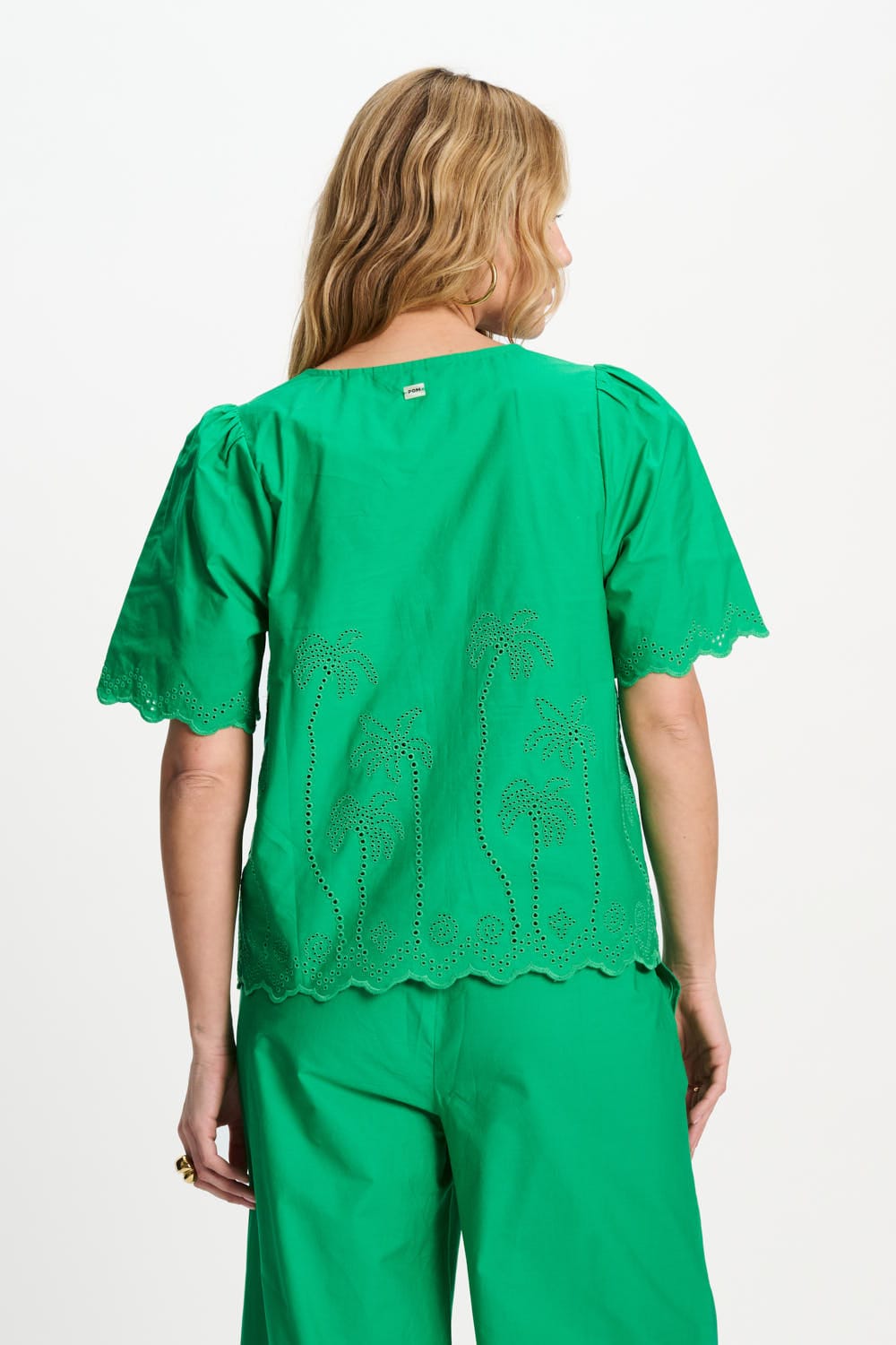 BLUSE - Broderie Anglaise Palm Green