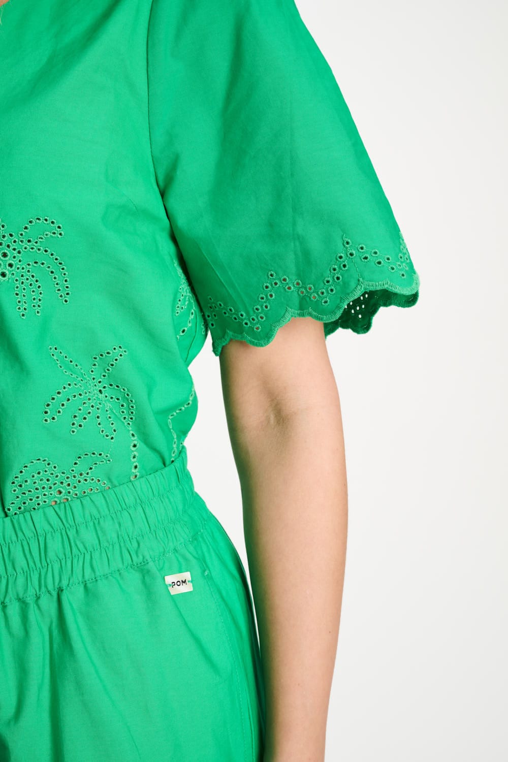 BLUSE - Broderie Anglaise Palm Green