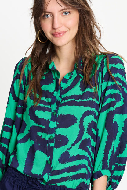 BLUSE - Waves Green