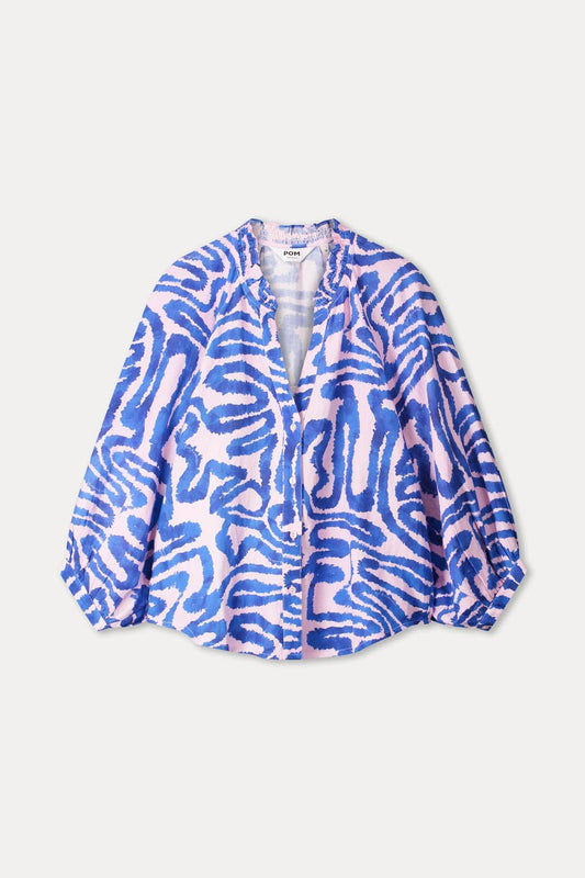 BLUSE - Waves Pink Linen