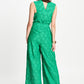 JUMPSUIT - Palm Green Jacquard