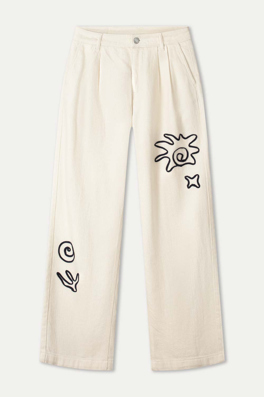 JEANS - White Embroidery