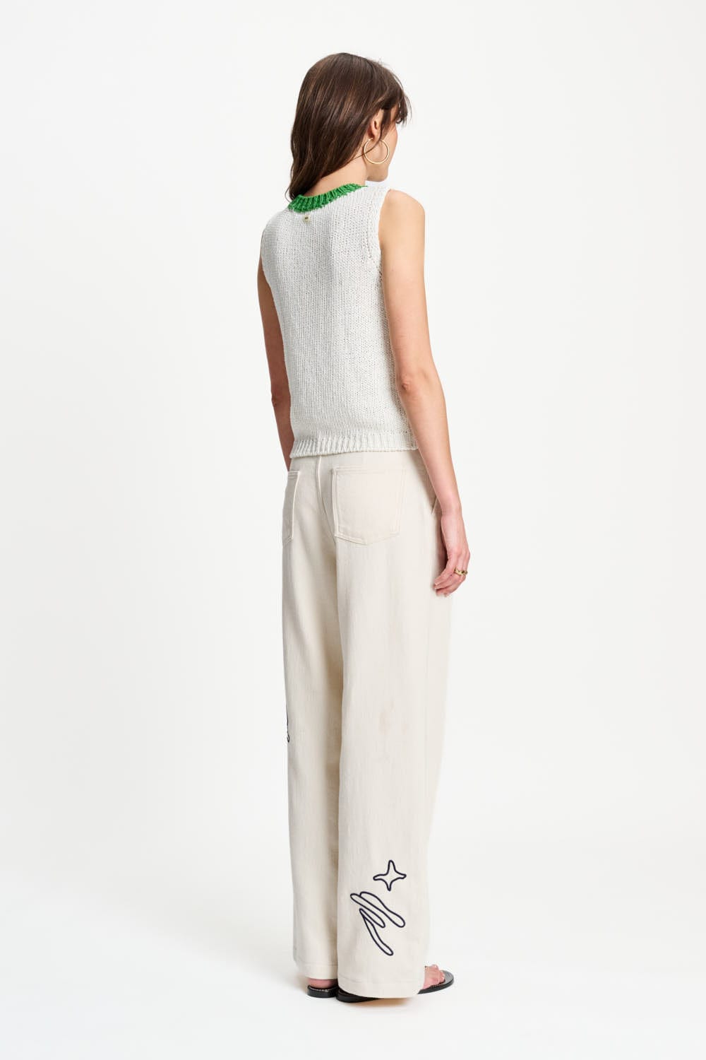 JEANS - White Embroidery