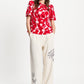 TOP - Crinkle Bubble Bloom Red