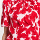 TOP - Crinkle Bubble Bloom Red