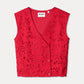 TOP - Lace Bloom Red