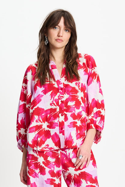 BLUSE - Bubble Bloom Lavender Linen