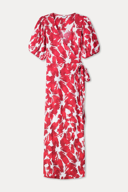 KLEID - Crinkle Bubble Bloom Red
