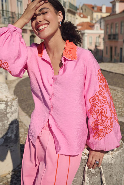 BLUSE - Cheering Pink Sequins