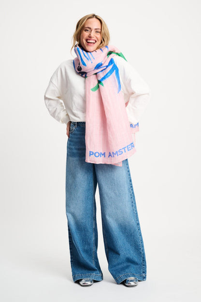 SCHAL - Palm Trees Stripes Linen