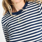 TSHIRT - Striped Blue White