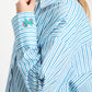 BLOUSE - Poplin Striped Smashing Blue