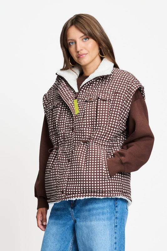 GILET - Glen Brown Check