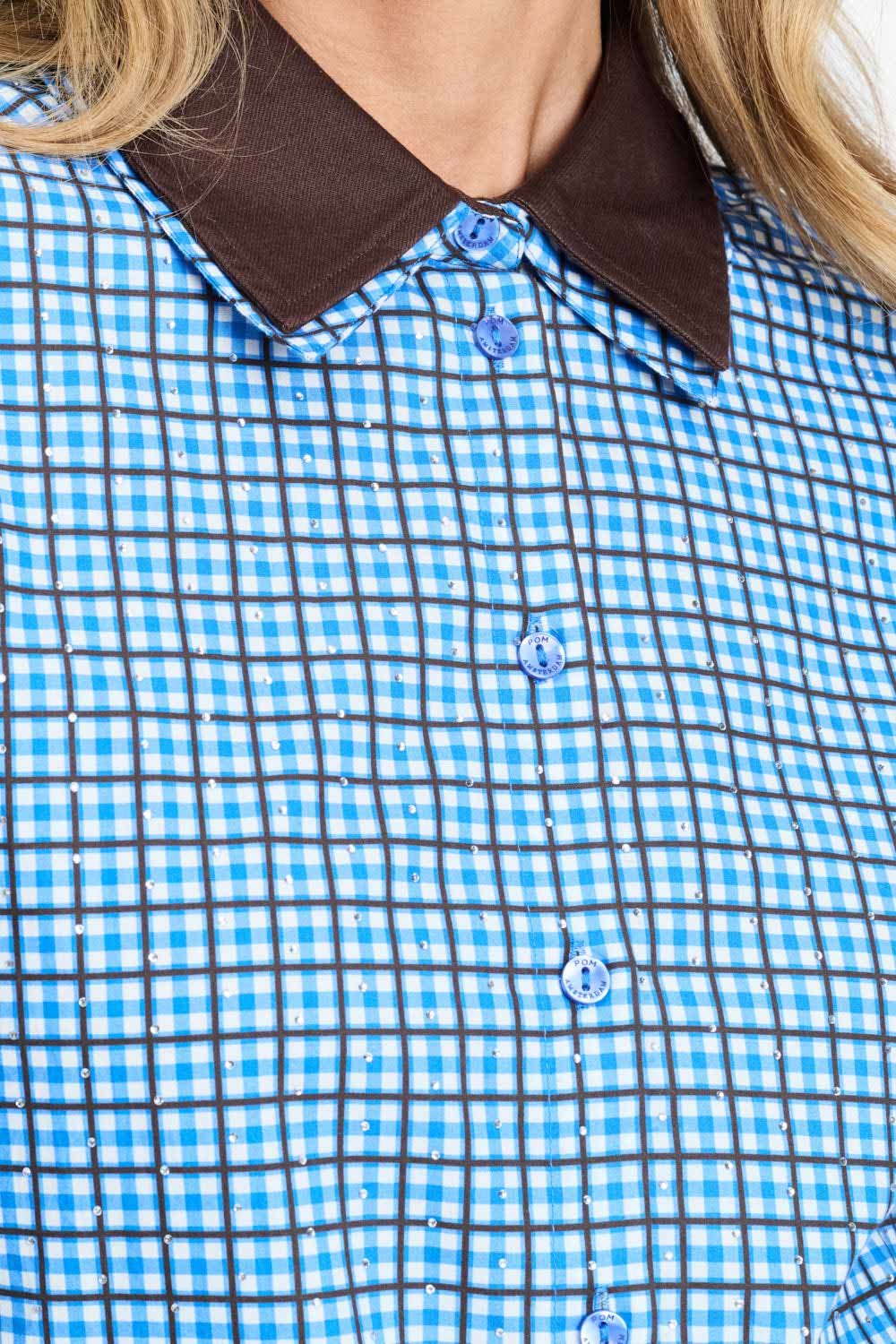 BLUSE - Beau Check Sapphire Blue