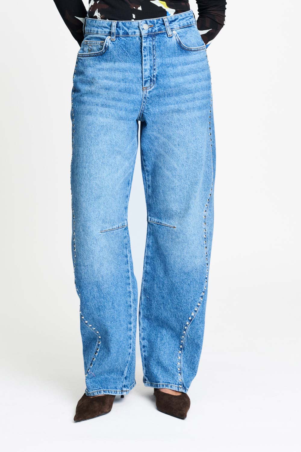 JEANS - Jacky Studs Mid Blue
