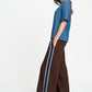T-SHIRT - Tyra Striped Brown Blue