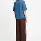 T-SHIRT - Tyra Striped Brown Blue