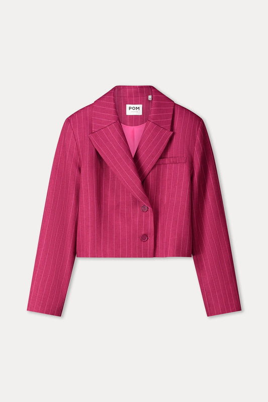 BLAZER - Rowan Striped Burgundy Red