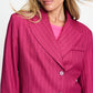 BLAZER - Rowan Striped Burgundy Red