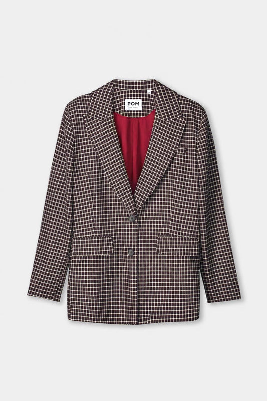 BLAZER - Laurie Check Brown
