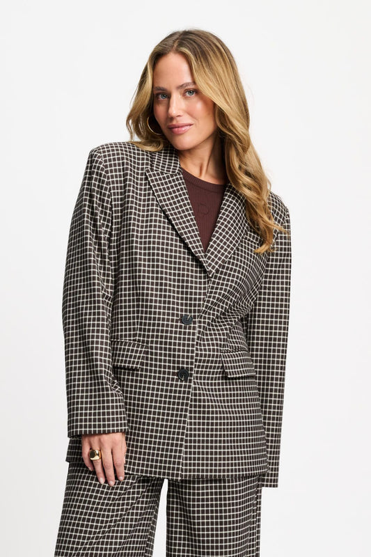 BLAZER - Laurie Check Brown