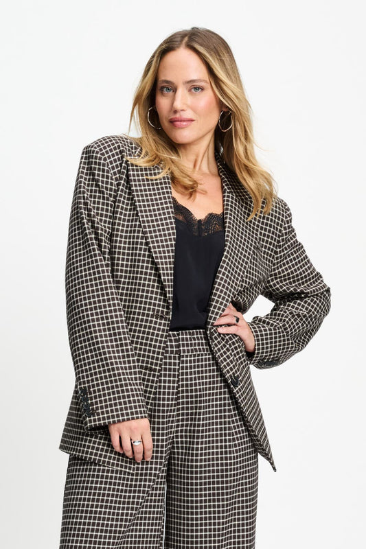 BLAZER - Laurie Check Brown