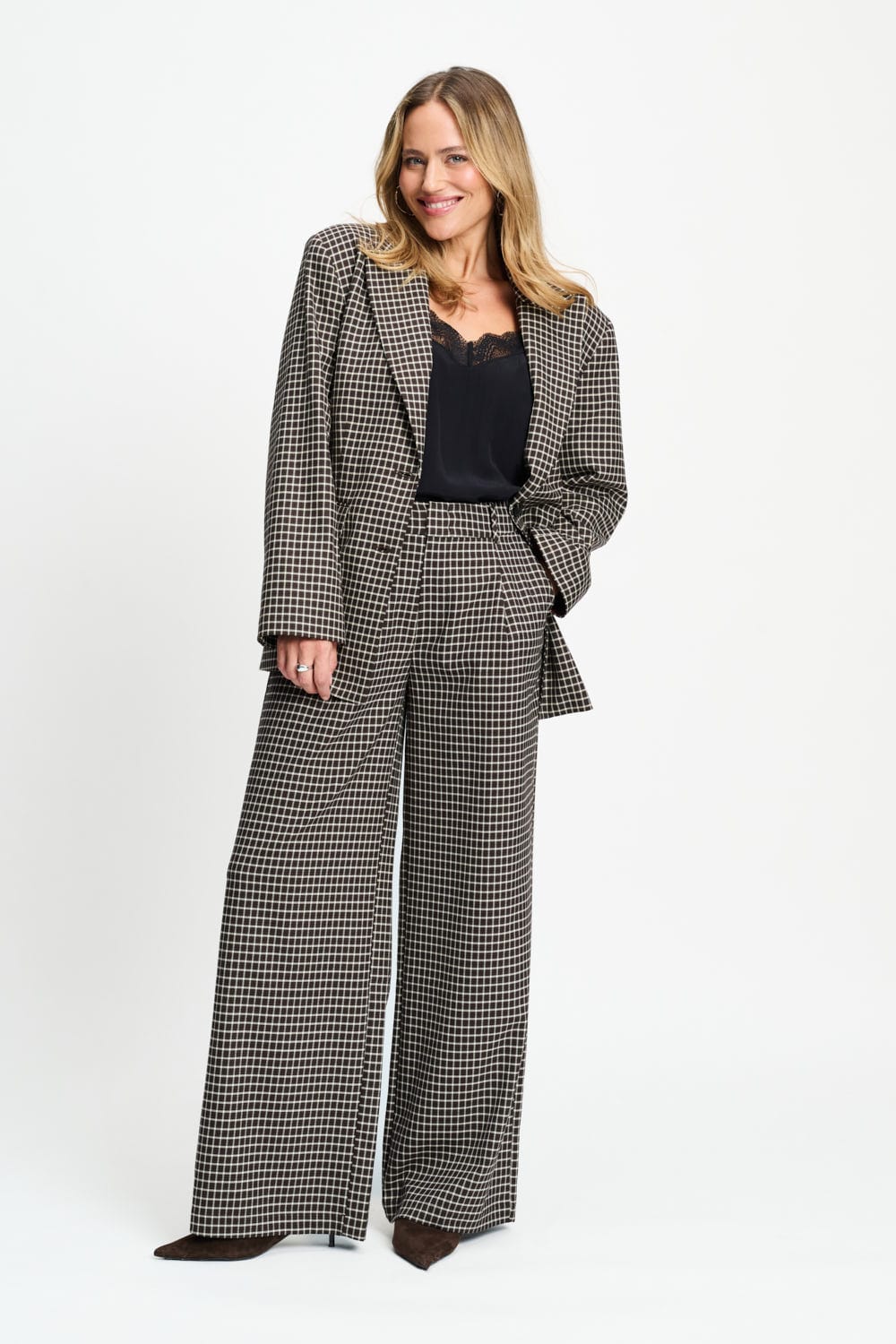 BLAZER - Laurie Check Brown