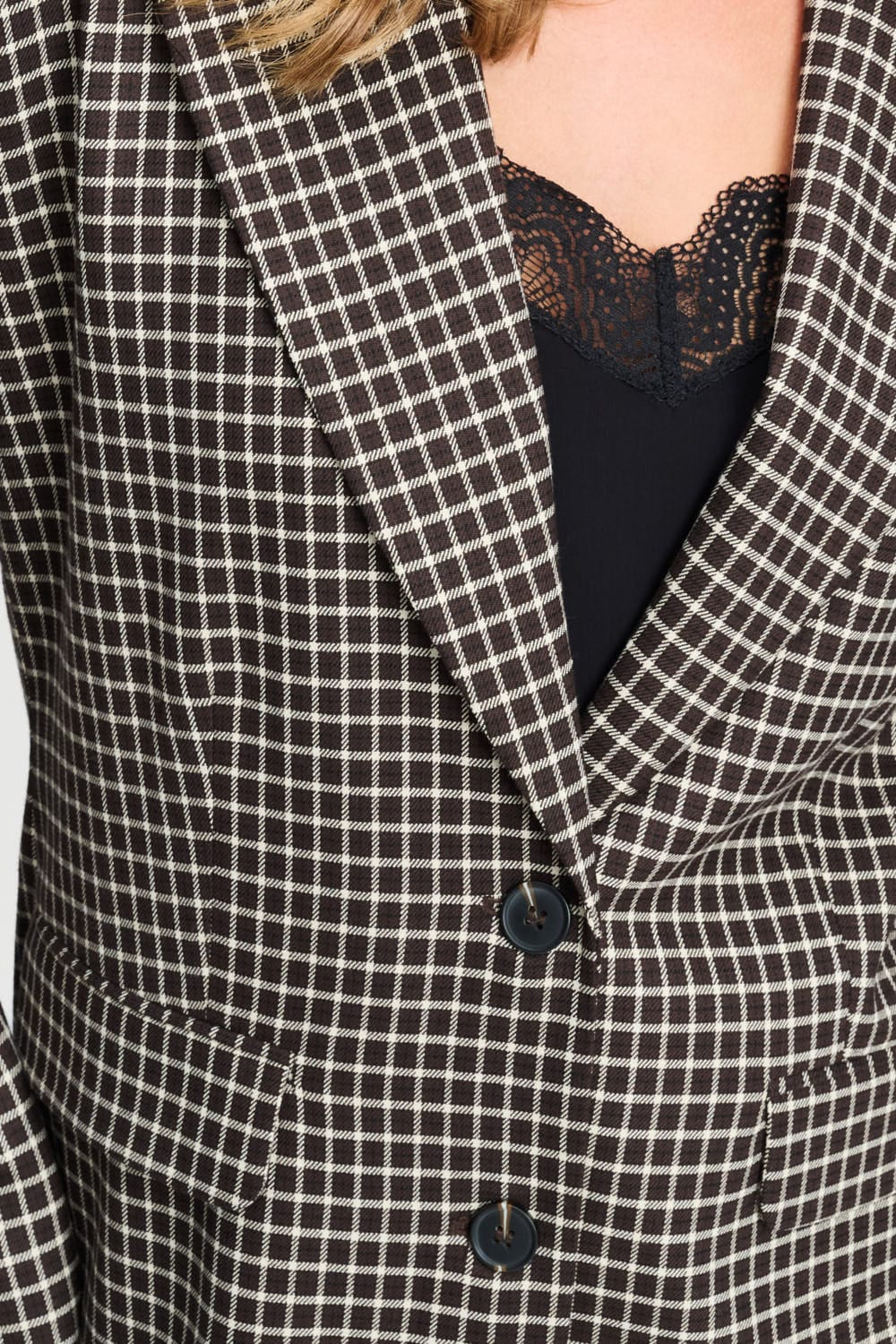 BLAZER - Laurie Check Brown