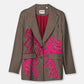 BLAZER - Laurie Bow Check Brown