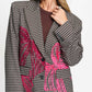 BLAZER - Laurie Bow Check Brown