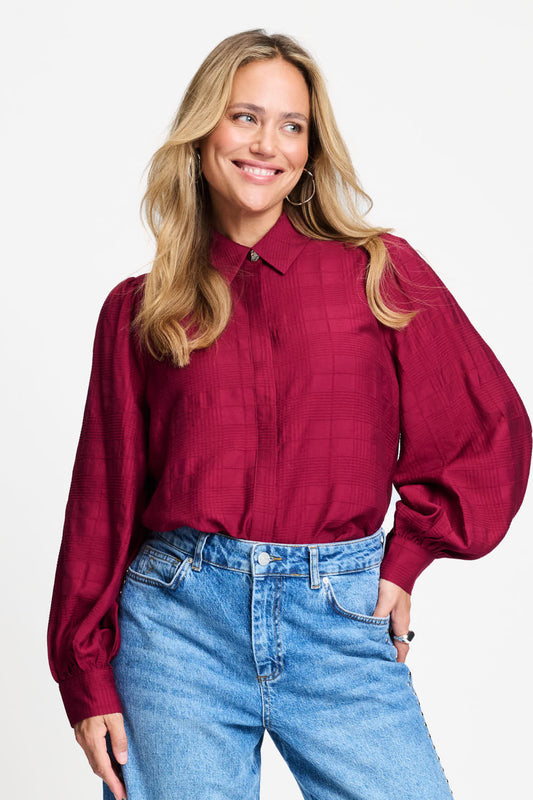 BLUSE - Ivy Burgundy Red