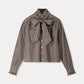 Burgundy BLUSE met klassieke kraag+Q41  | Ivy Burgundy Red | POM Amsterdam