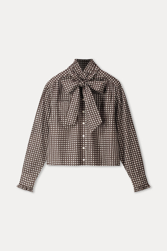 Burgundy BLUSE met klassieke kraag+Q41  | Ivy Burgundy Red | POM Amsterdam