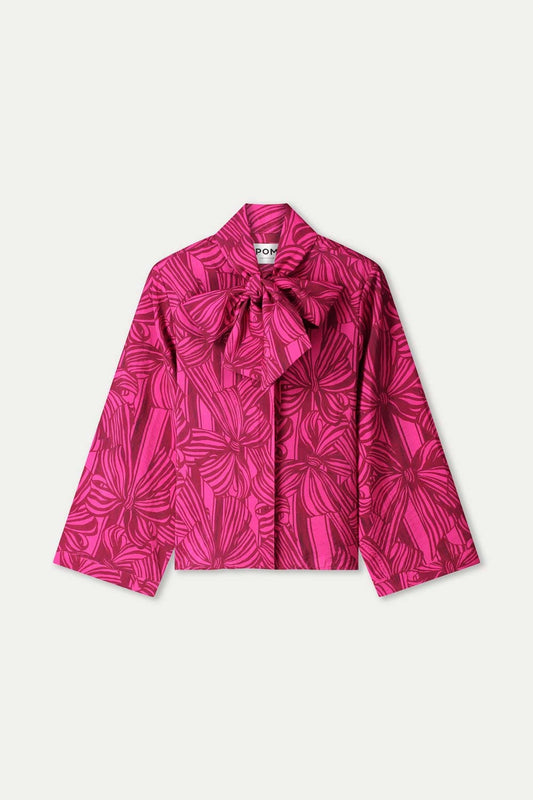 BLUSE - Sara Ribbon Pink