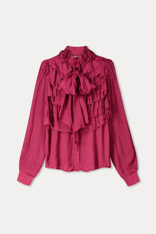 BLUSE - Valerie Burgundy Red