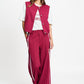 GILET - Gaya Burgundy Red