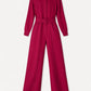 JUMPSUIT - Megan Burgundy Red