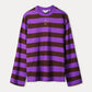 LONGSLEEVE - Joy Striped Brown Purple