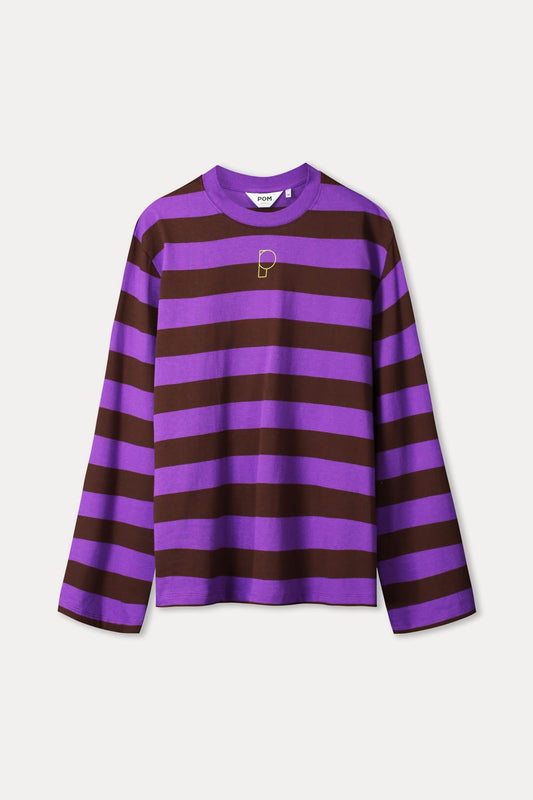 LONGSLEEVE - Joy Striped Brown Purple